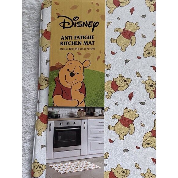 Disney Winnie The Pooh Fall Autumn Leaves Anti Fatigue Kitchen Mat 18 X 30” NEW - Picture 3 of 16